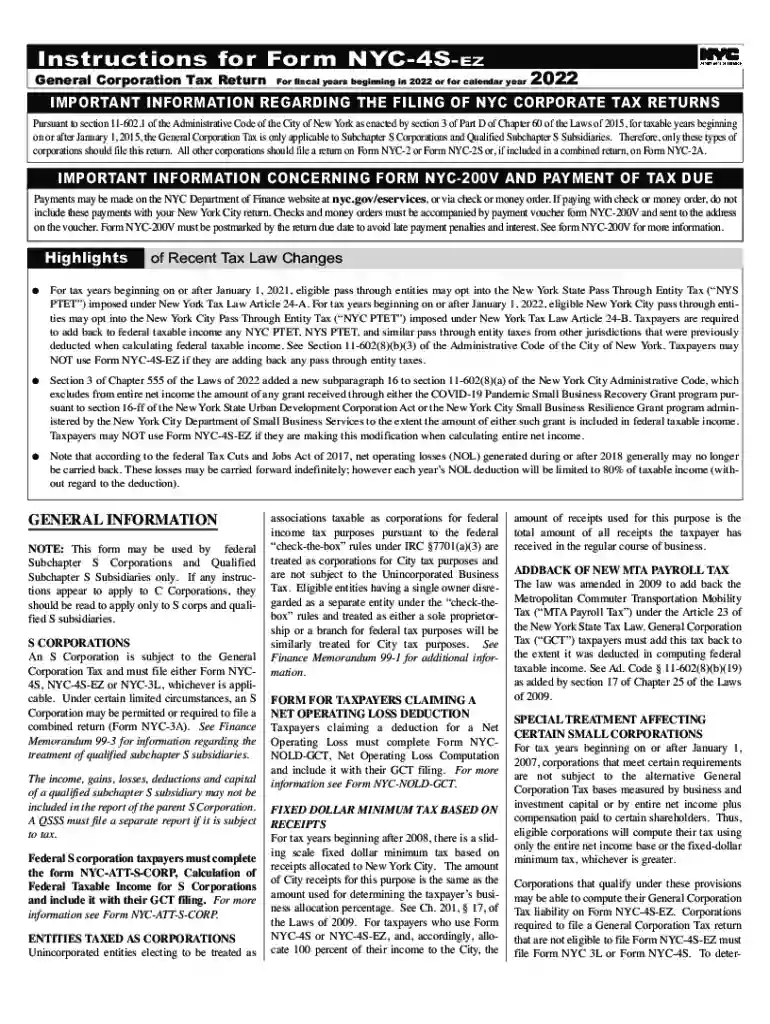the form nyc4sez Preview on Page 1