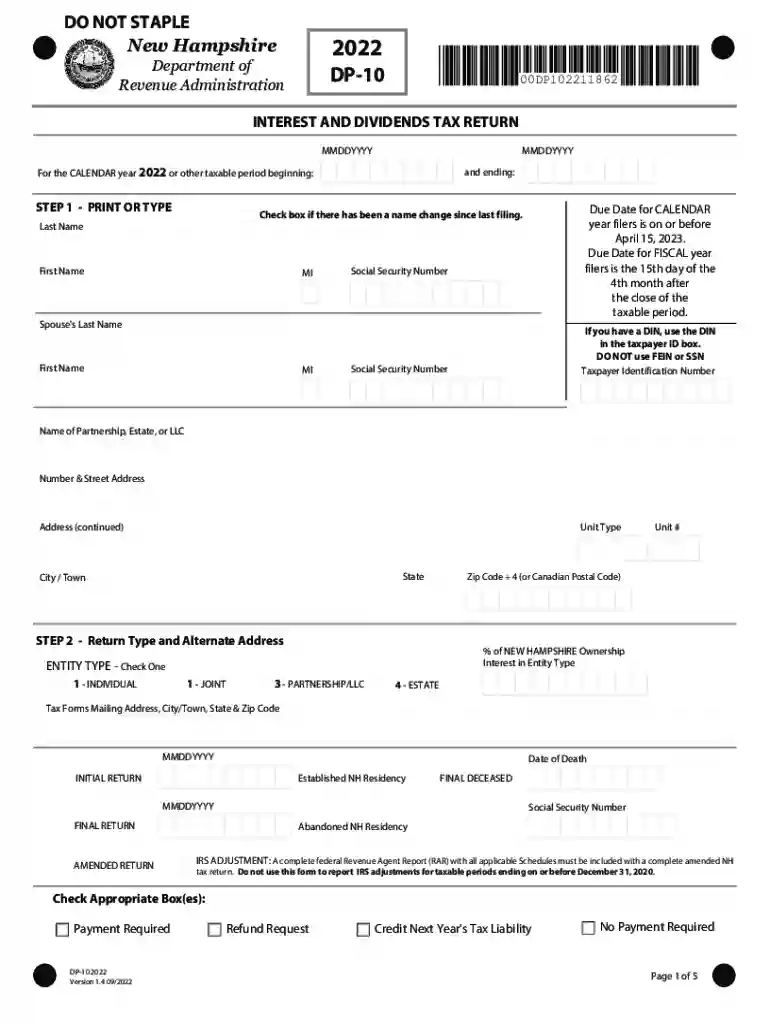 dp 10 form Preview on Page 1