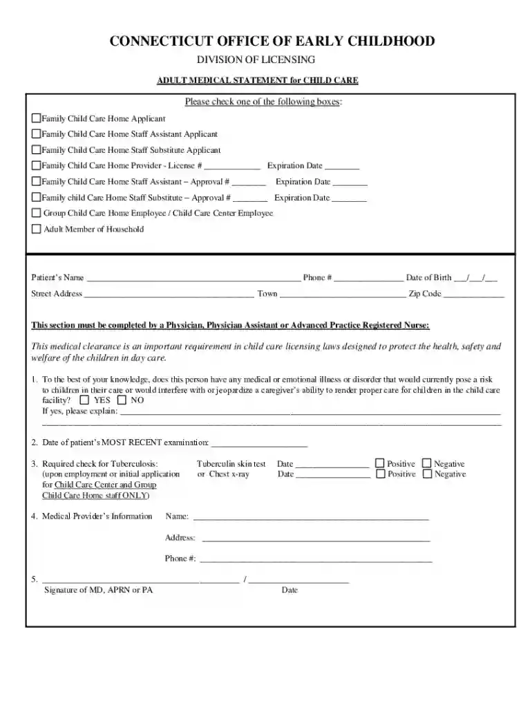 Family Child Care HomesForms and Documents Preview on Page 1