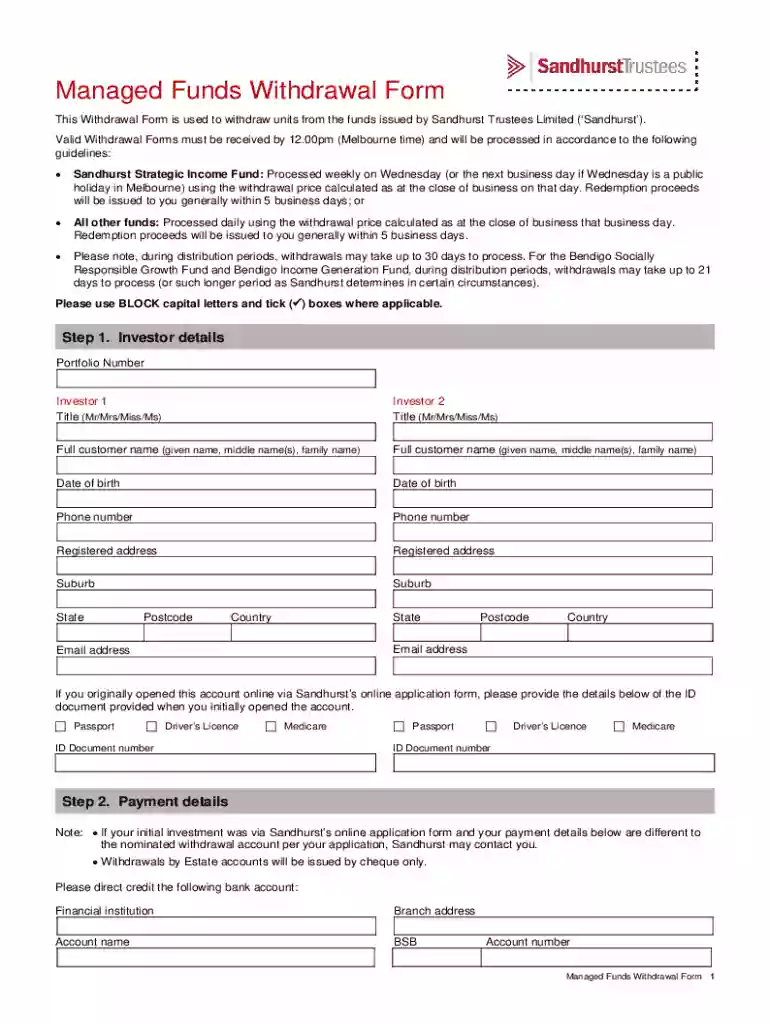 Withdrawal Form - Lazard Asset Management Preview on Page 1