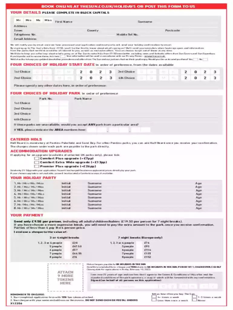 CHOICE OF HOLIDAY DATES Send only 9 50 per person Preview on Page 1