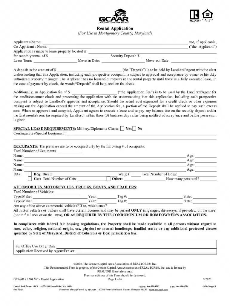 Application is made to lease property located at for monthly Preview on Page 1