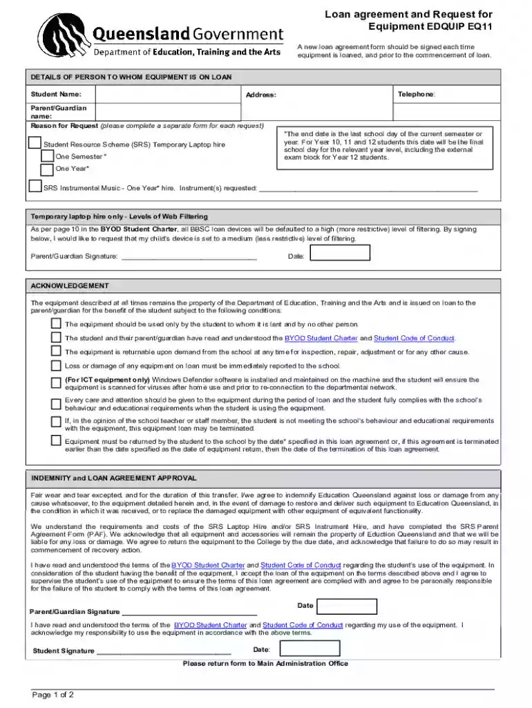 External request for equipment - eq11 Preview on Page 1