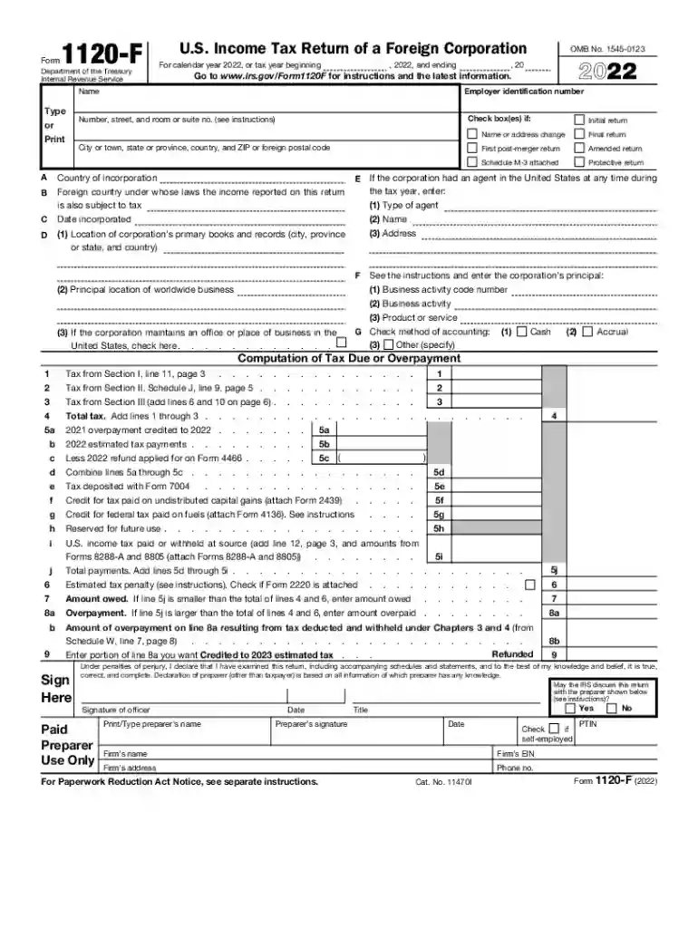 1120 f 2022 form Preview on Page 1