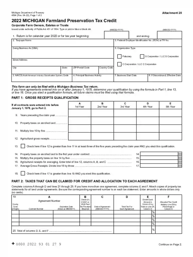 michigan farmland preservation tax Preview on Page 1