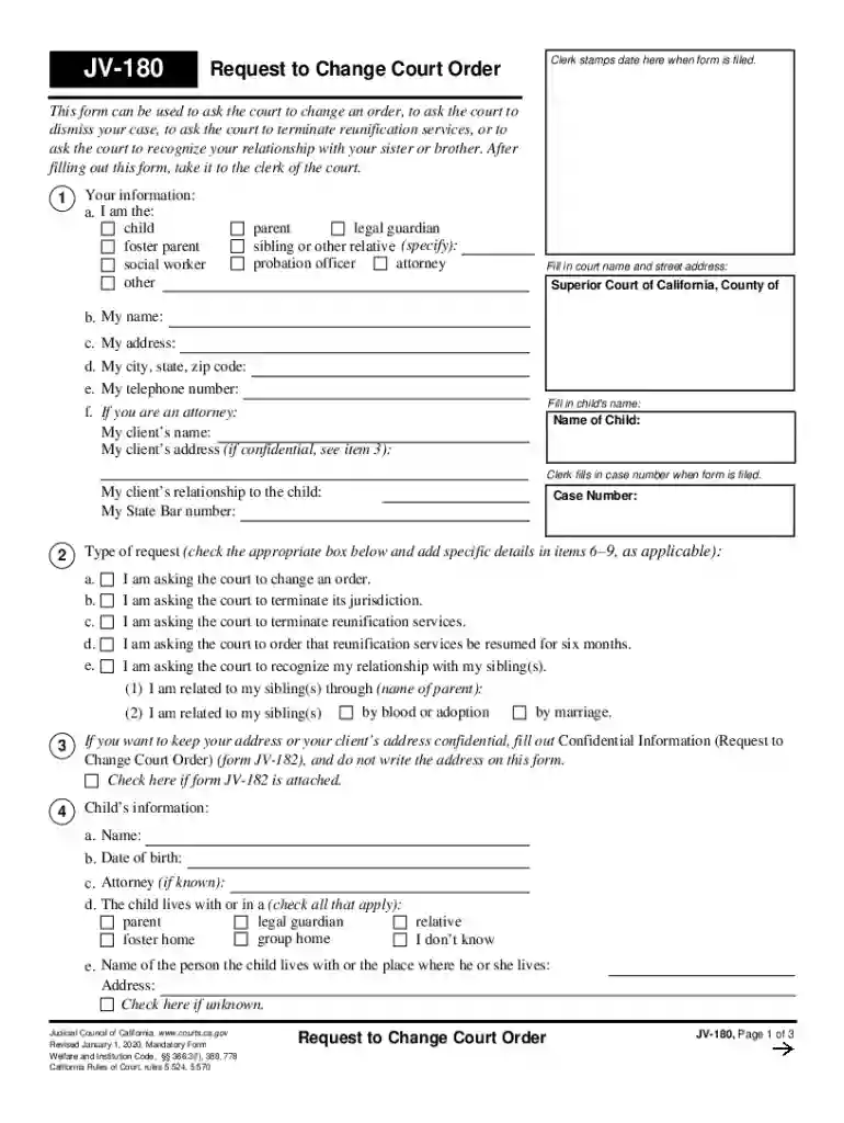 jv 180 fillable Preview on Page 1
