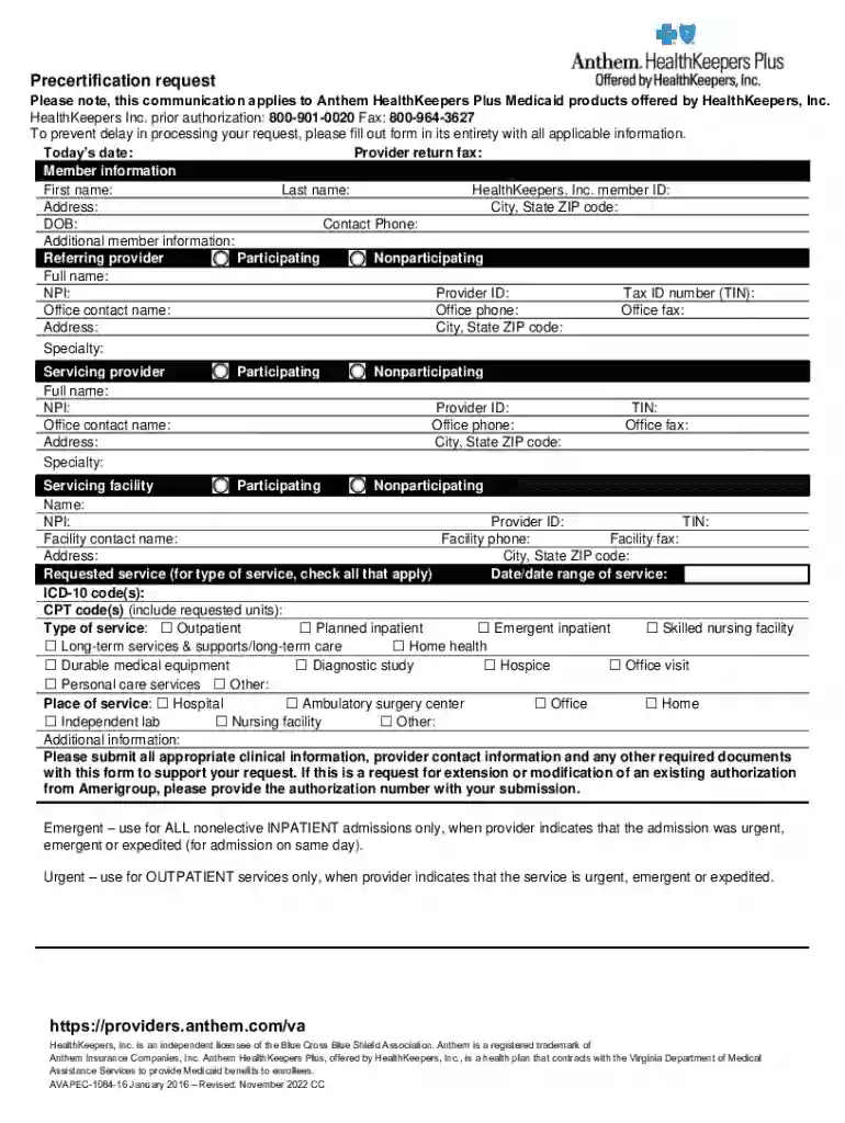 carelonrx prior authorization form Preview on Page 1