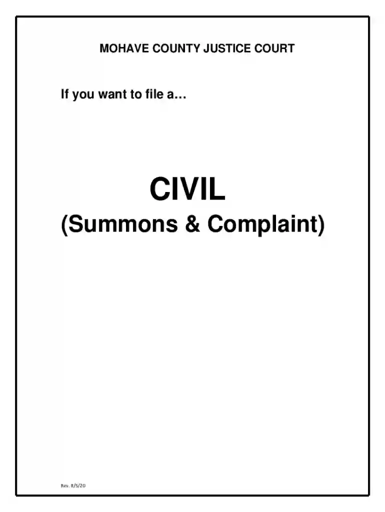 Small Claim Cases and General Information in Arizona Preview on Page 1