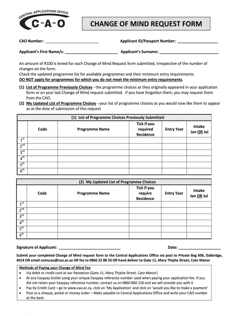 change of mind cao Preview on Page 1