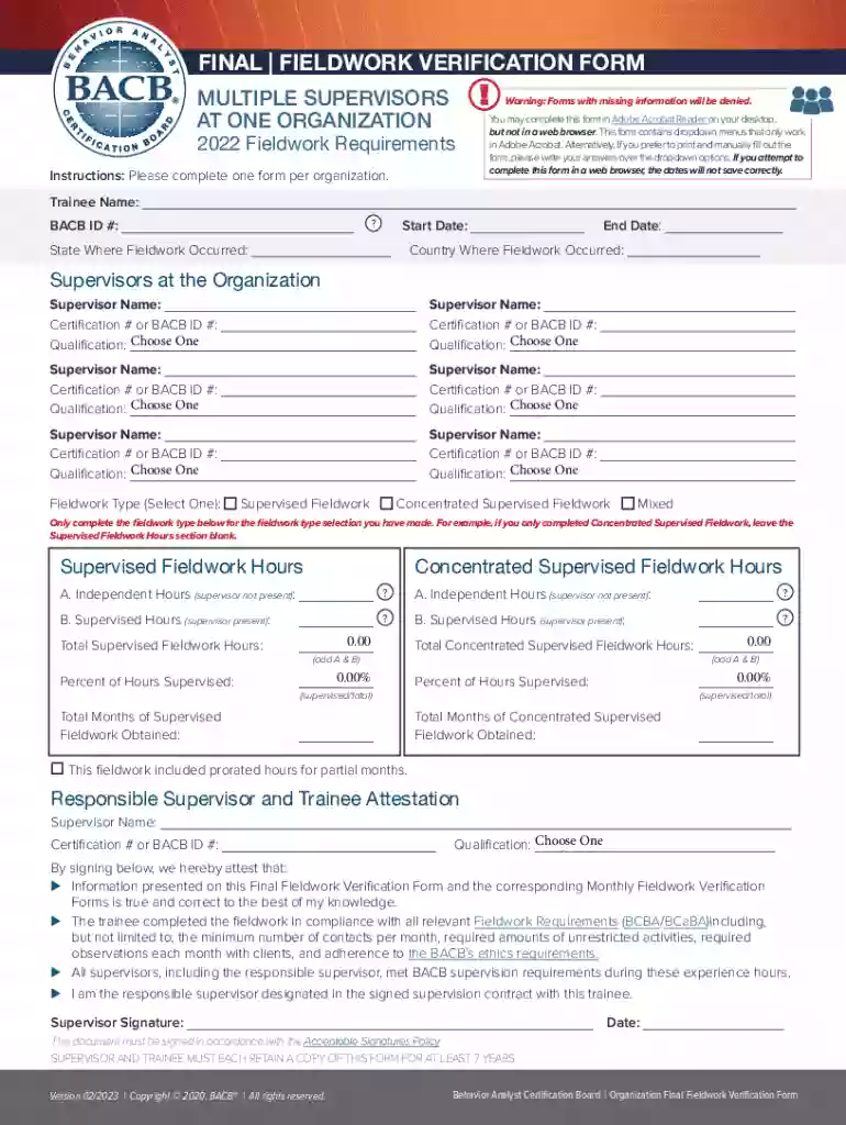 How to Complete the BCBA Fieldwork Documentation Forms Preview on Page 1
