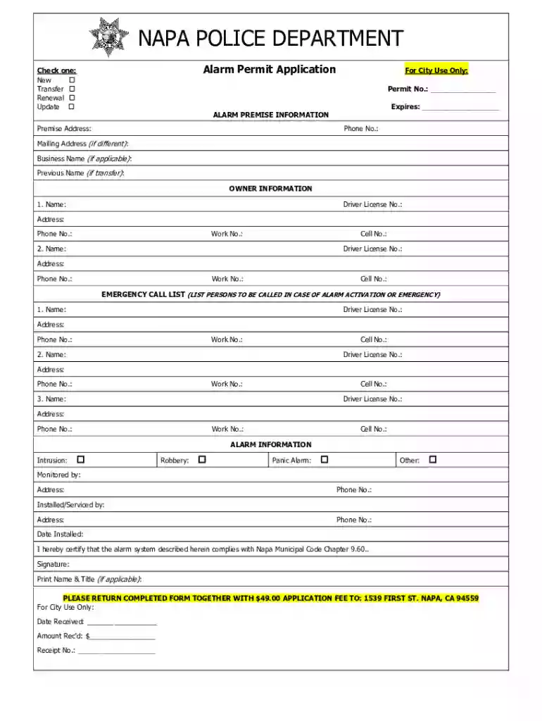 NAPA POLICE DEPARTMENT Preview on Page 1