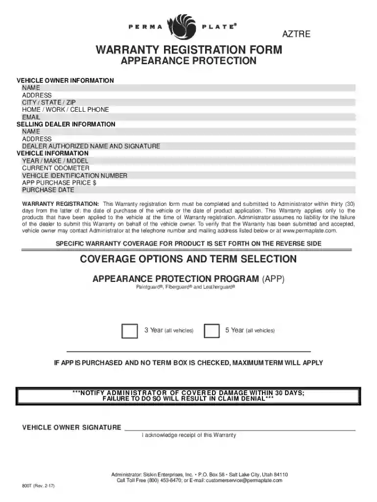 Interior Exterior Appearance Coverage - Vehicle Protection Plan Preview on Page 1