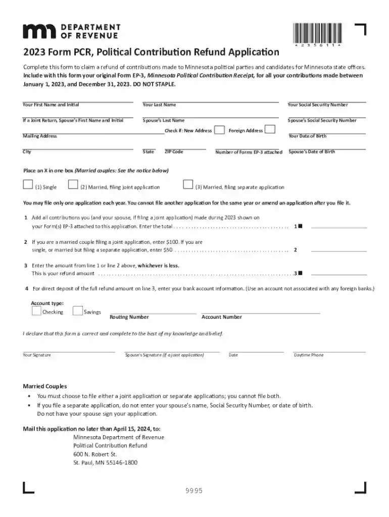 pcr refund Preview on Page 1