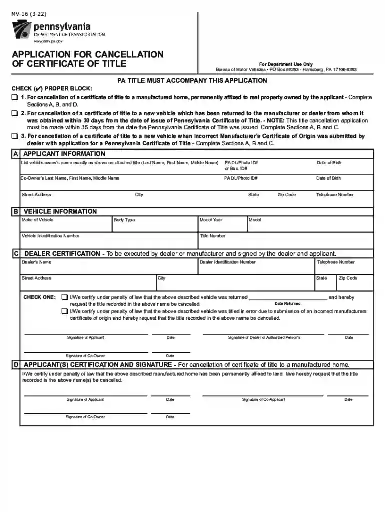 mv16 form Preview on Page 1