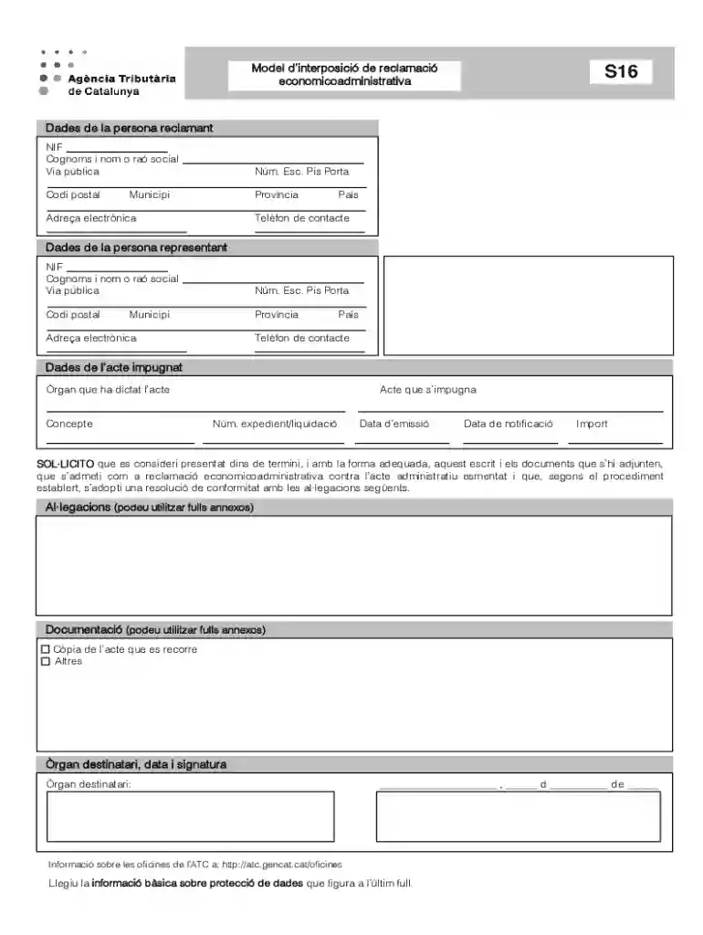 Model D interposici De Reclamaci Economicoadministrativa Preview on Page 1