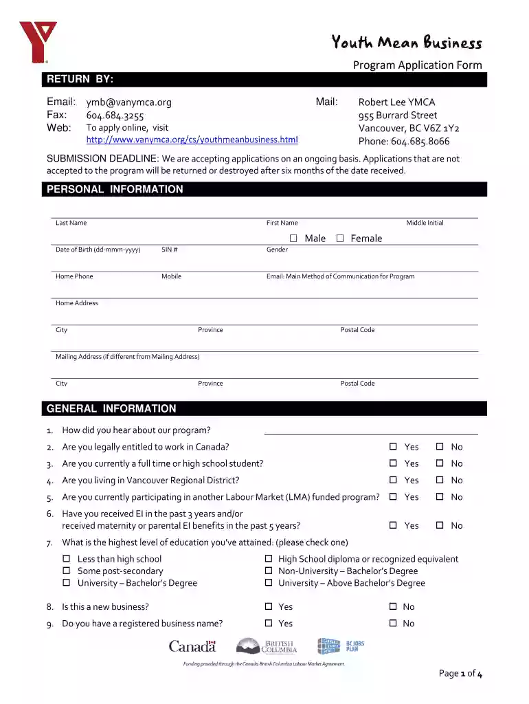 Youth Mean Business - YMCA of Greater Vancouver Preview on Page 1