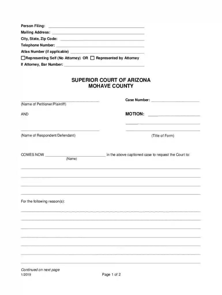 what to do with the motion when you have filled it out Preview on Page 1