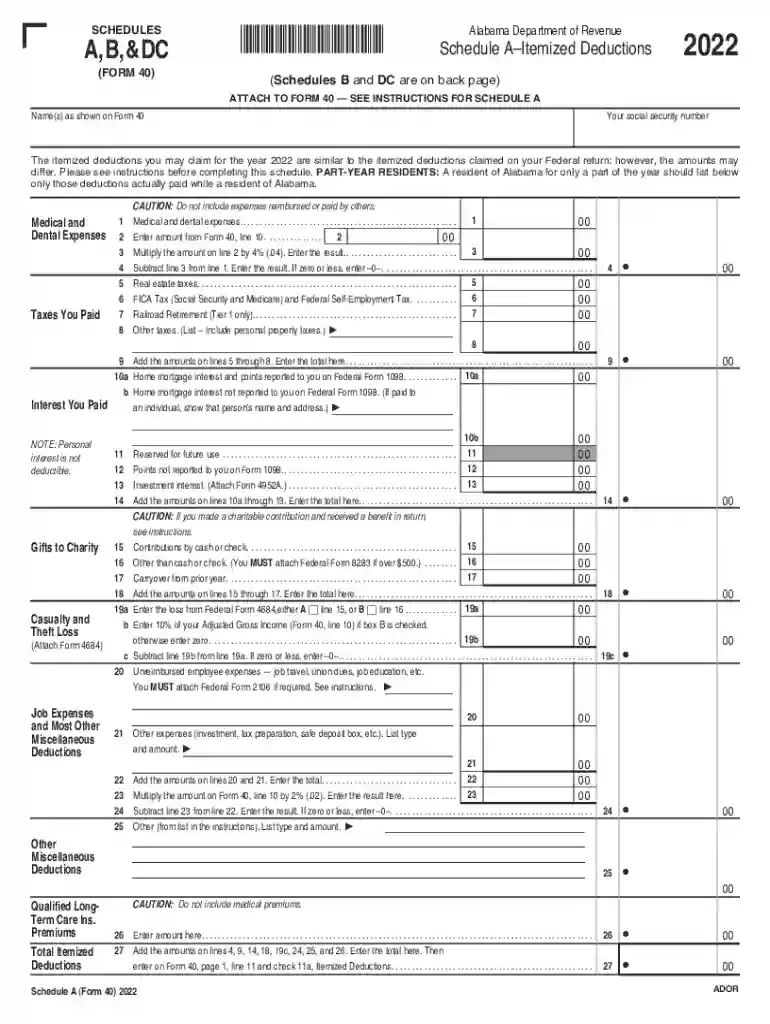 schedule b tax form Preview on Page 1