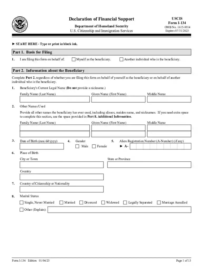 i 134 form 2023 download pdf Preview on Page 1