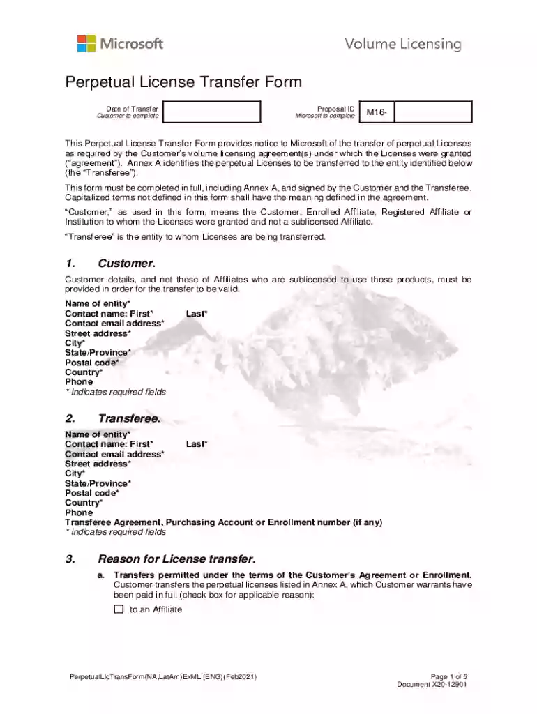 Forms - Licensing Documents Preview on Page 1