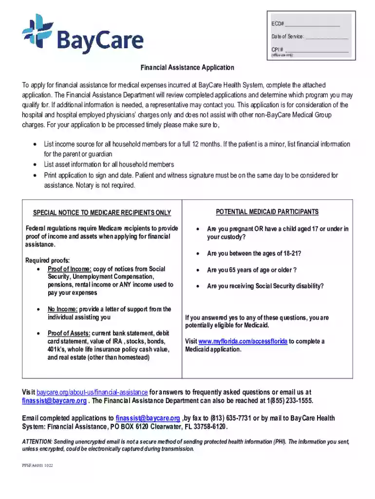 baycare financial assistance Preview on Page 1