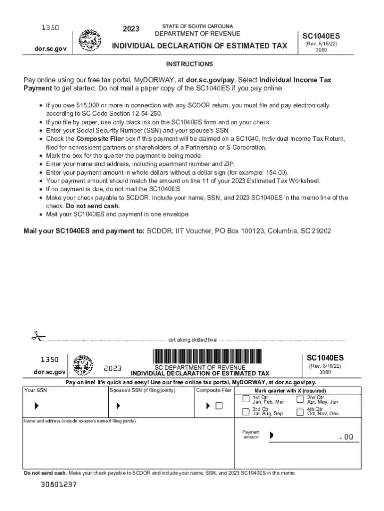 south carolina estimated tax Preview on Page 1