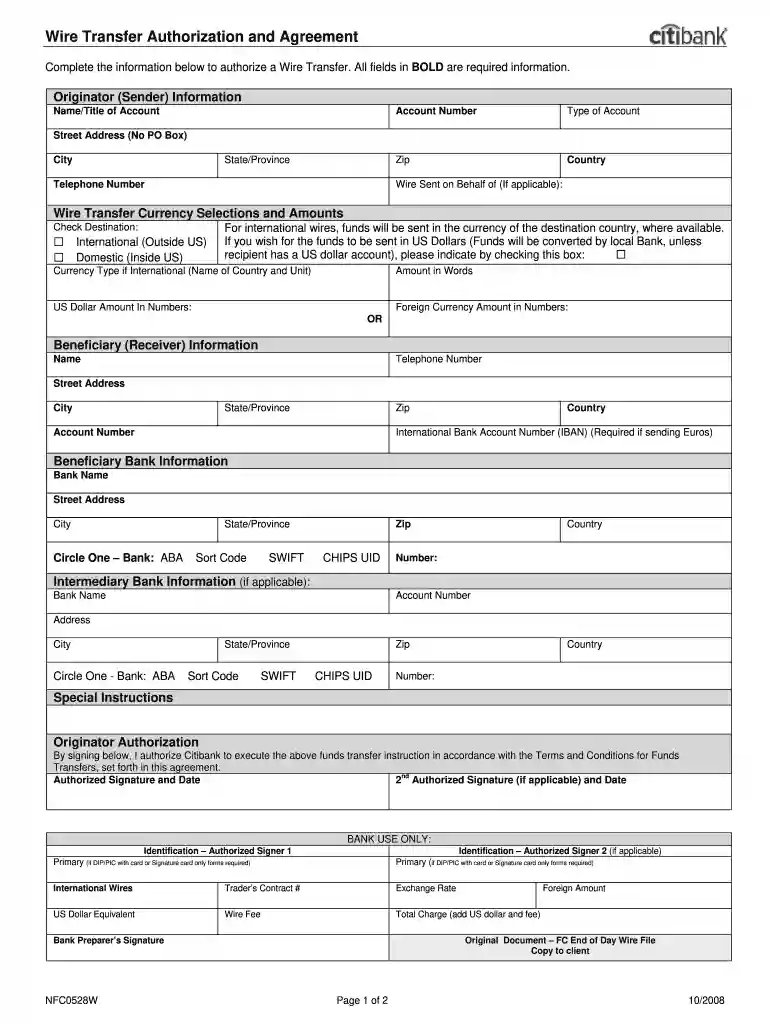 citibank fax number Preview on Page 1