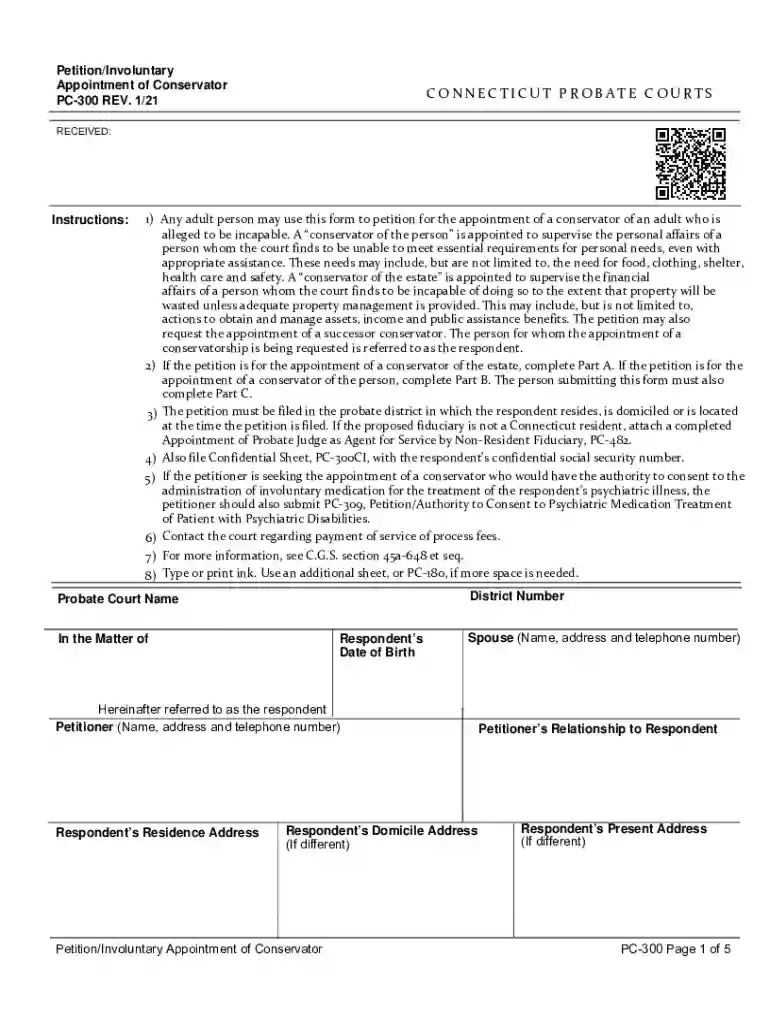 ct conservatorship forms Preview on Page 1