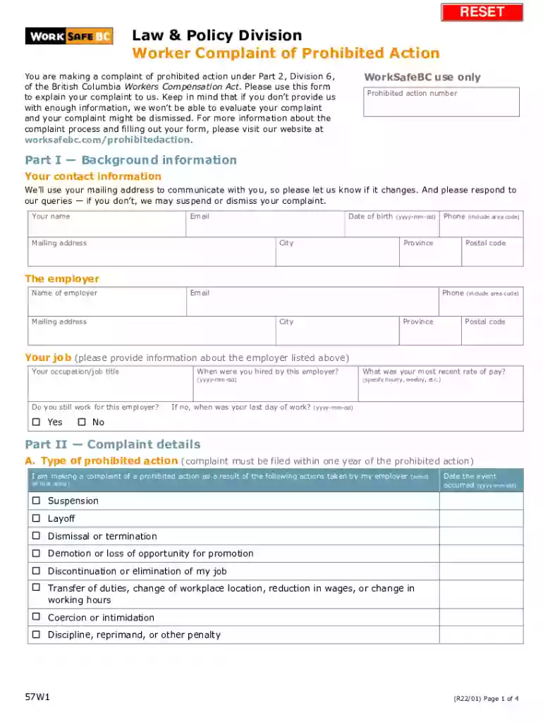57w1 form Preview on Page 1
