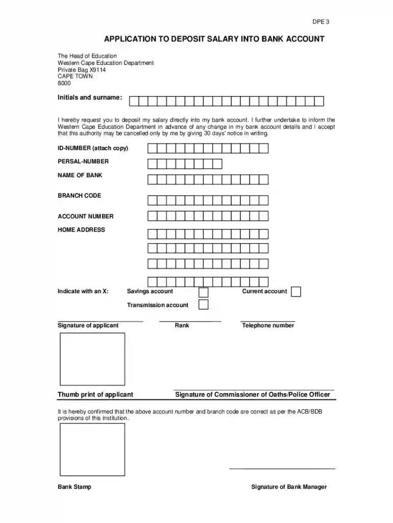 dpe 3 form Preview on Page 1