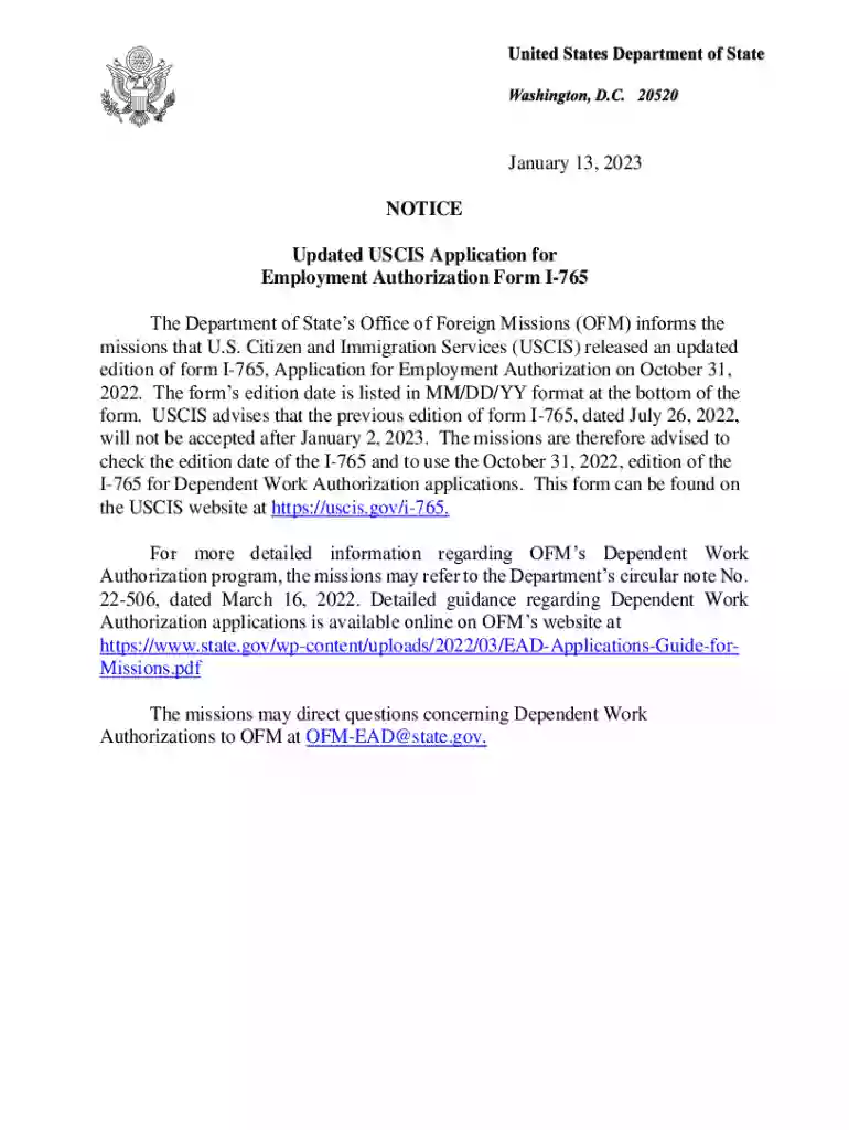 uscis i 765 application authorization Preview on Page 1