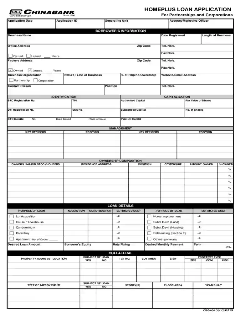 china bank loan table Preview on Page 1