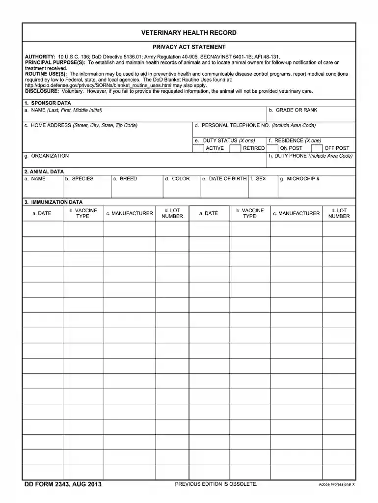 free pet health record template Preview on Page 1