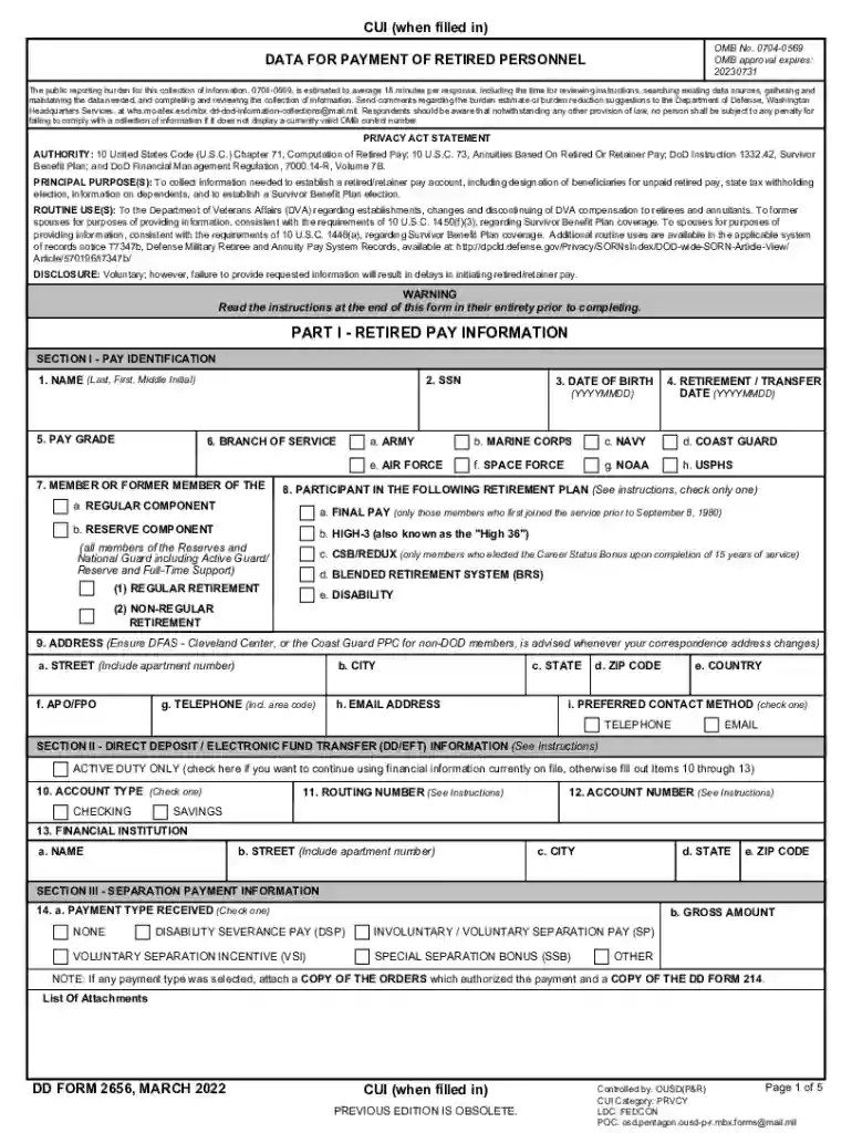 dd form 2656 Preview on Page 1