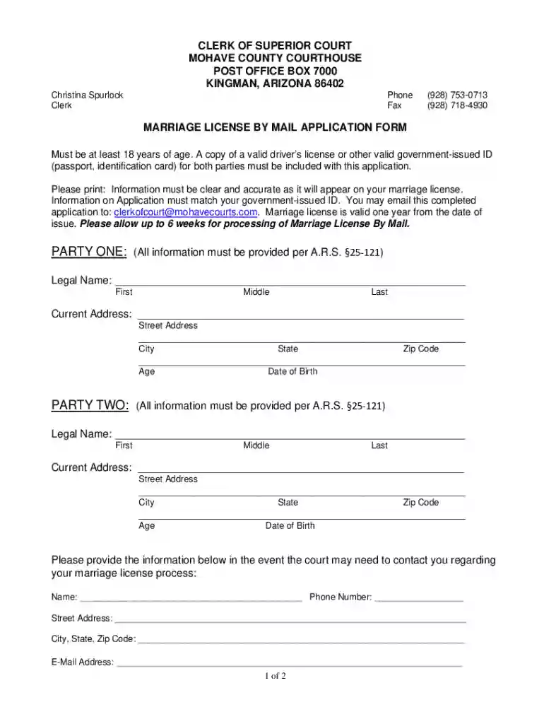 CLERK OF SUPERIOR COURT MOHAVE COUNTY COURTHOUSE Preview on Page 1