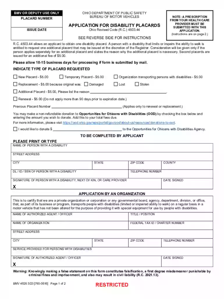 OHIO BUREAU OF MOTOR VEHICLES Preview on Page 1