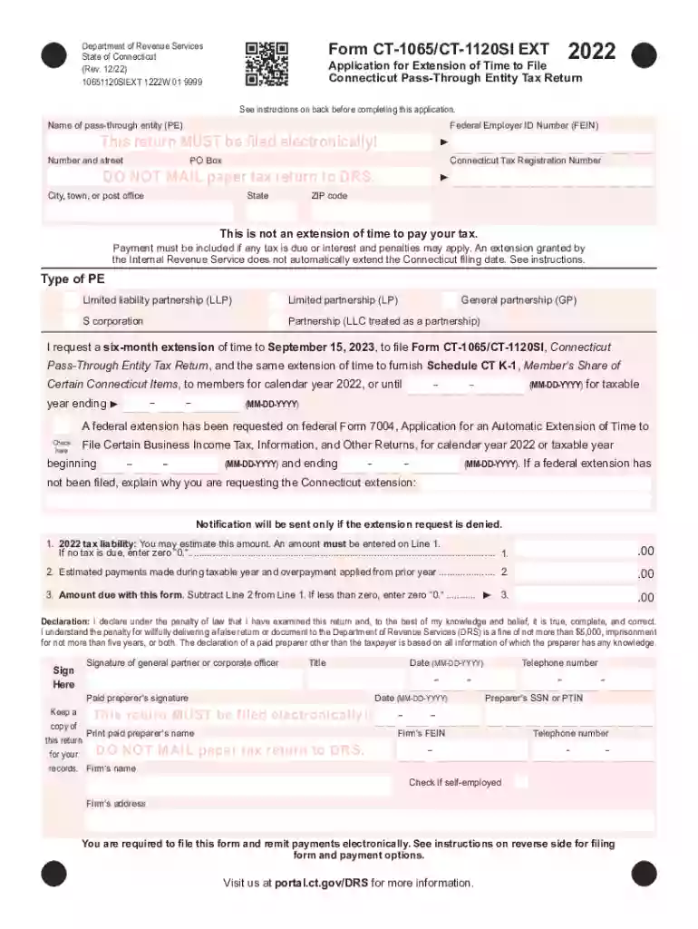 ct 1065 ct 1120si instructions 2022 Preview on Page 1