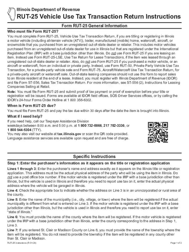 rut 25 instructions Preview on Page 1