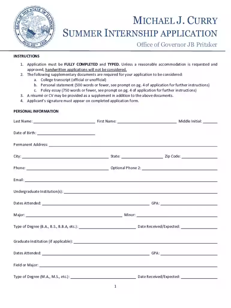 michael j curry internship Preview on Page 1
