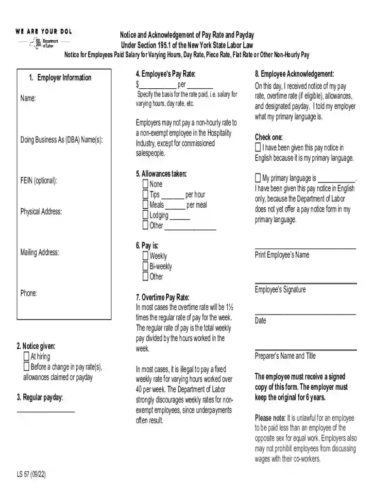 ls 57 form Preview on Page 1