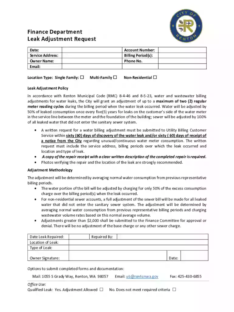 Leak Adjustment Request-2022 docx Preview on Page 1