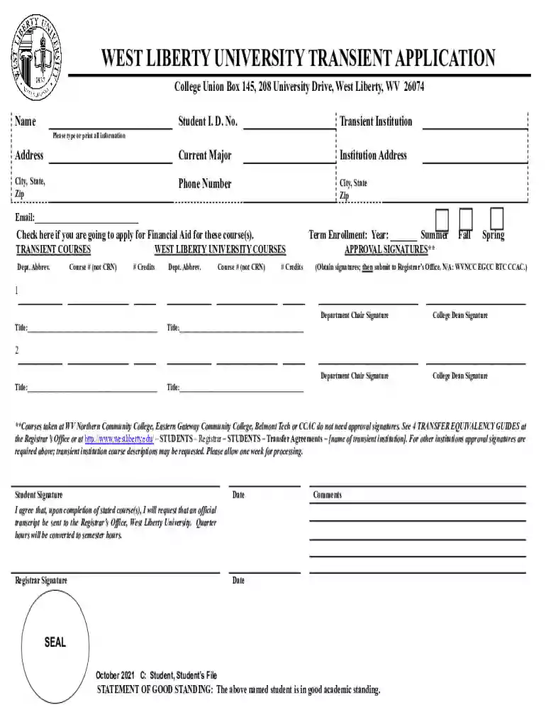 Forms - Registrar's Office Preview on Page 1