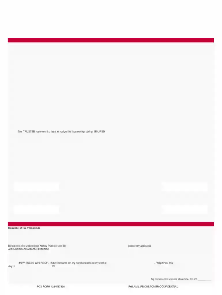 insurance trust deed Preview on Page 1