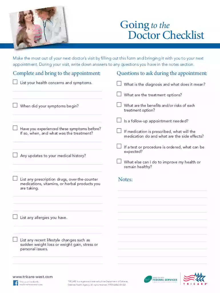 Going to the Doctor Checklist Preview on Page 1