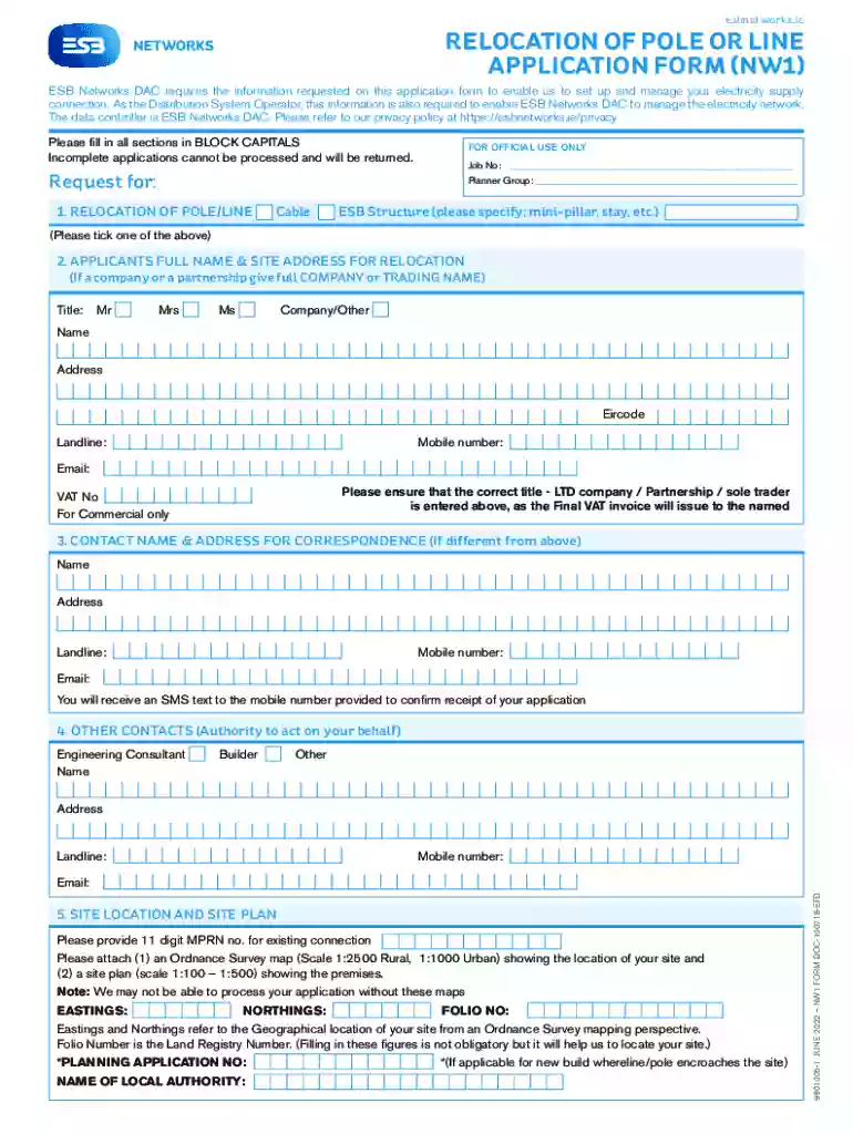 nw1 form esb Preview on Page 1
