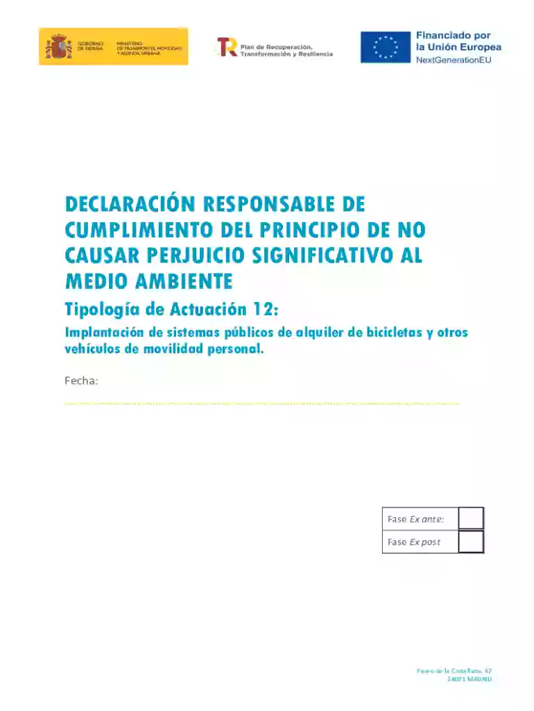 DECLARACIN RESPONSABLE DE Preview on Page 1