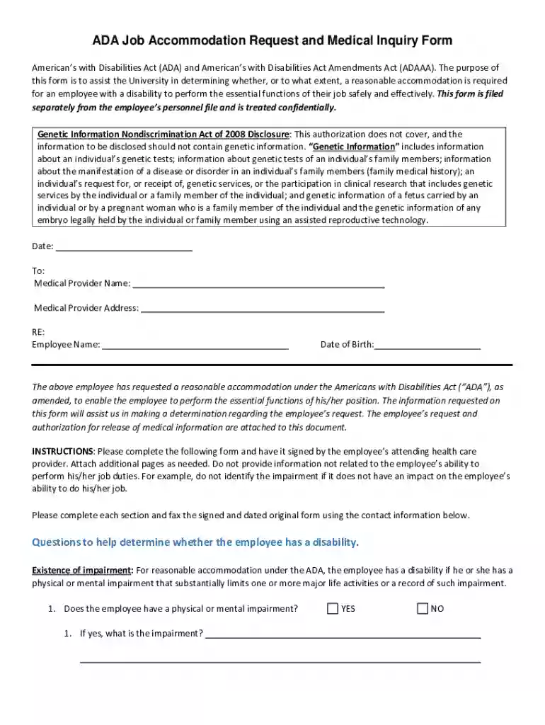 REASONABLE ACCOMMODATIONS UNDER THE ADA Preview on Page 1