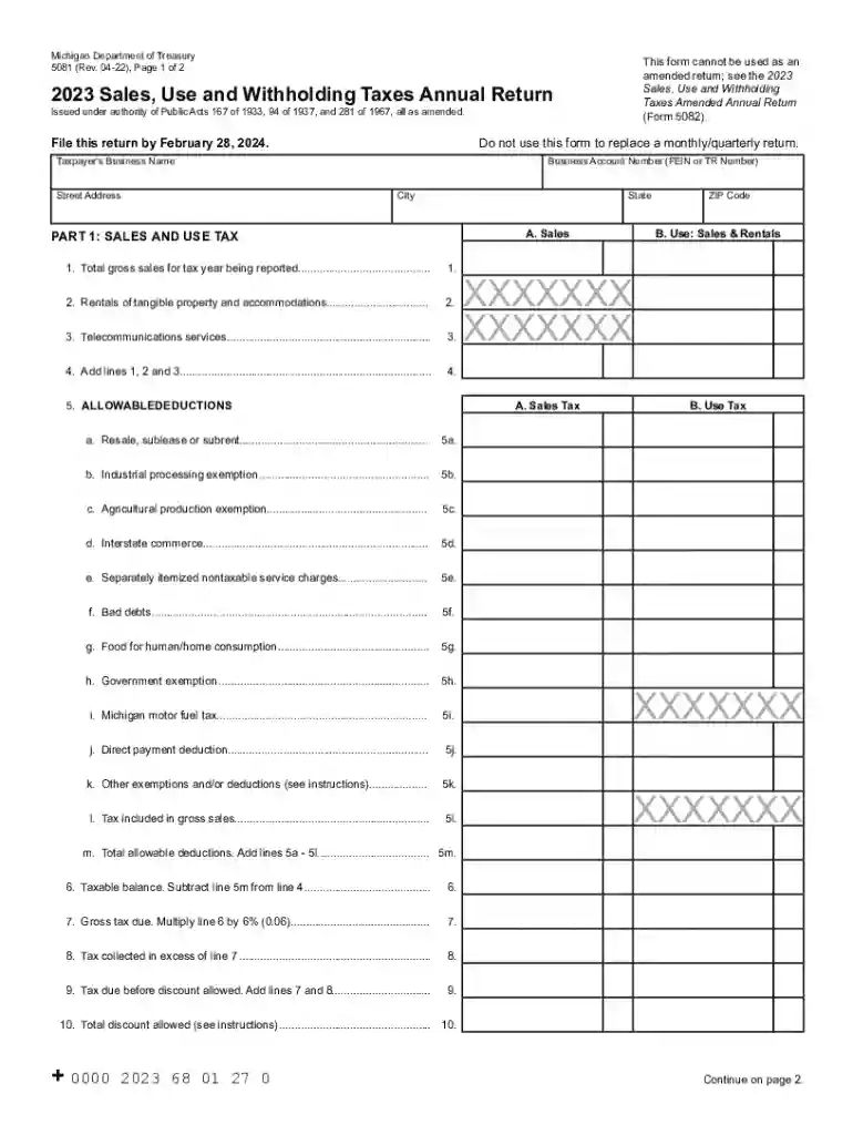 form 5081 michigan 2023 Preview on Page 1