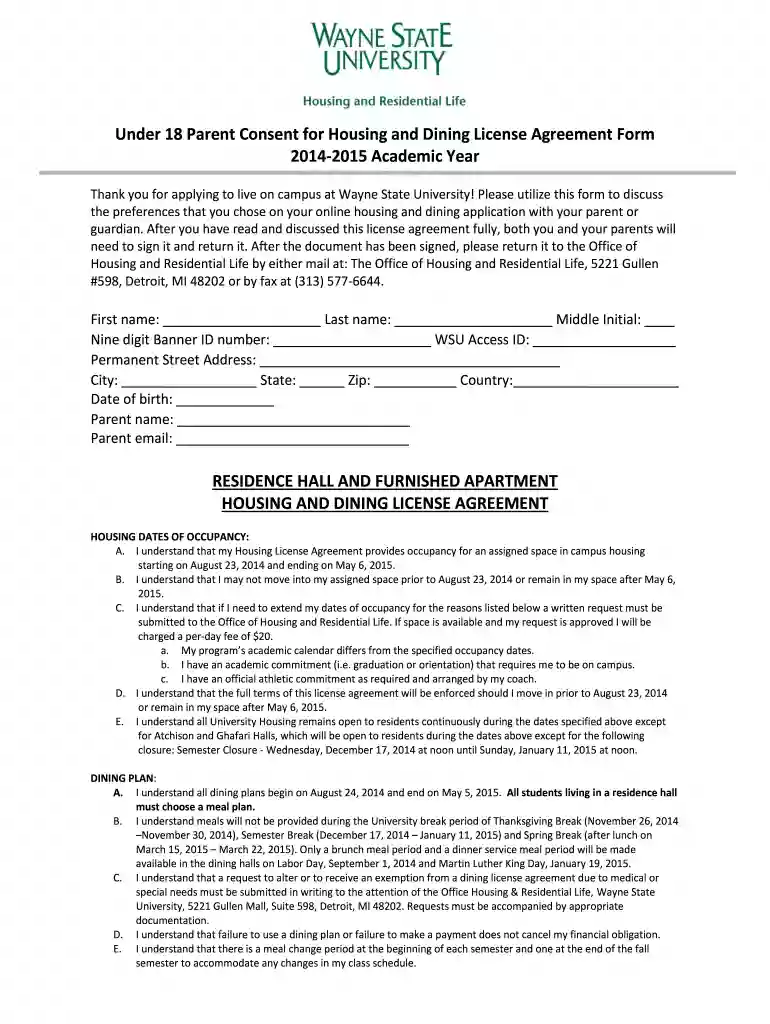 wayne consent housing download Preview on Page 1