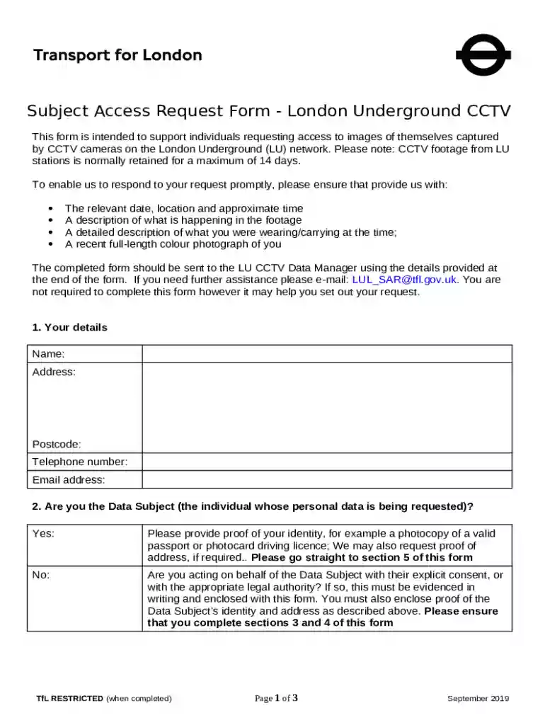 traffic-monitoring-cctv-subject-access-request-form- Preview on Page 1